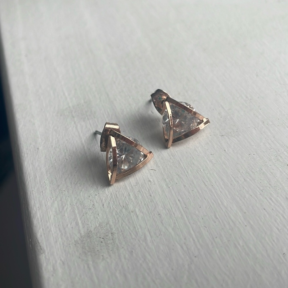 CZ Rose Golf Costume Jewelry Earrings